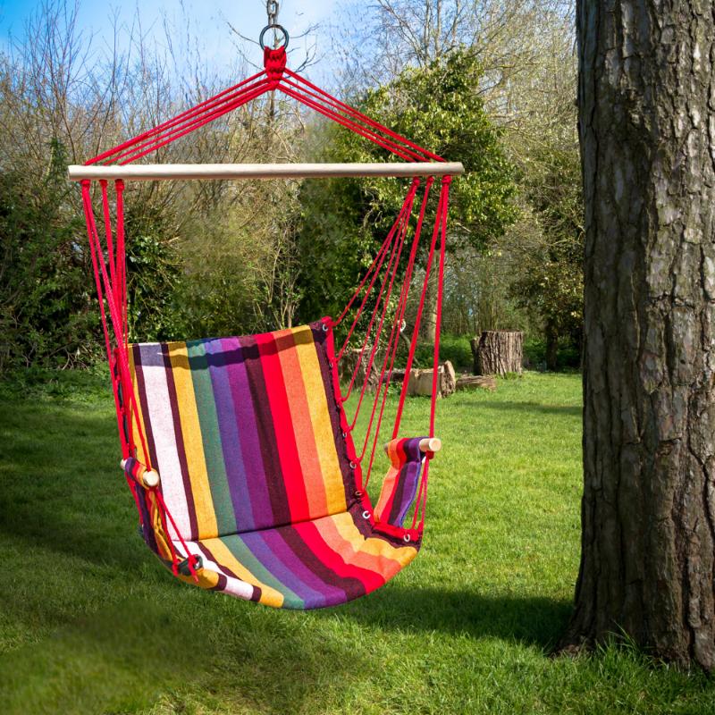 Amaca da giardino, sedia a dondolo, sedia sospesa brasiliana con braccioli