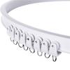 White Curtain Rails Track Kits 5 Meter Quiet Glides Rollers Set Easy Installation for Home and Office Window Treatments
