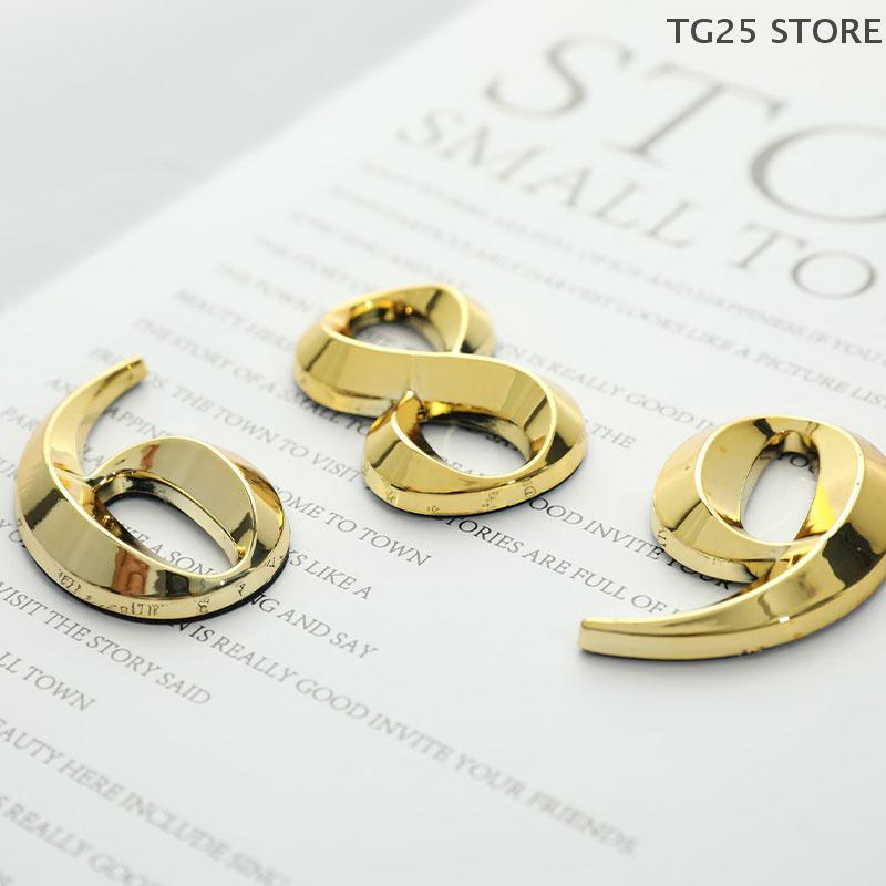 1Pcs 5cm Golden Sticker Height Home Address Door Label Gold Modern House Number