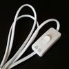 Flat Plug Two-Core Power Cord with Switch for Disinfection Lamp, Desk Lamp, Fan, and Lighting