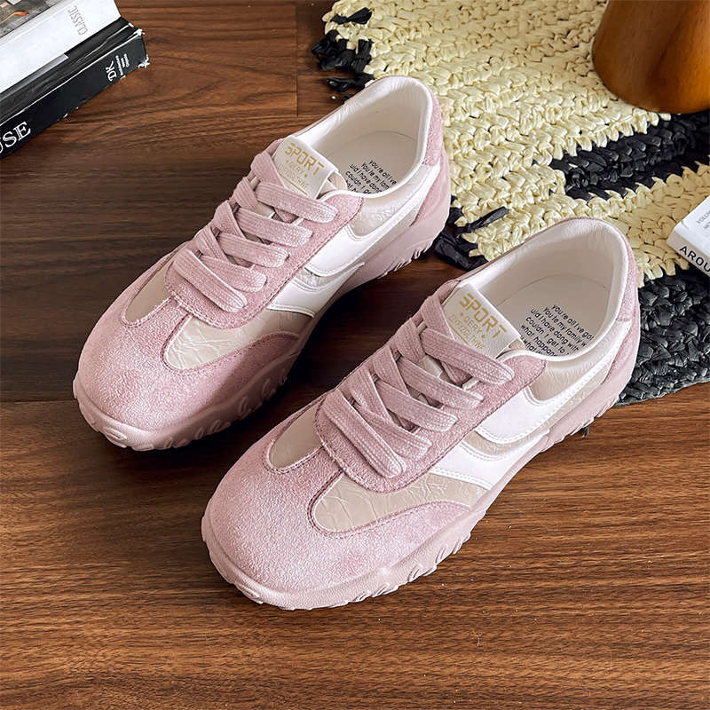 Versatile feet small sports and leisure board shoes women's spring new lightweight thick-soled German training shoes Forrest Gump shoes