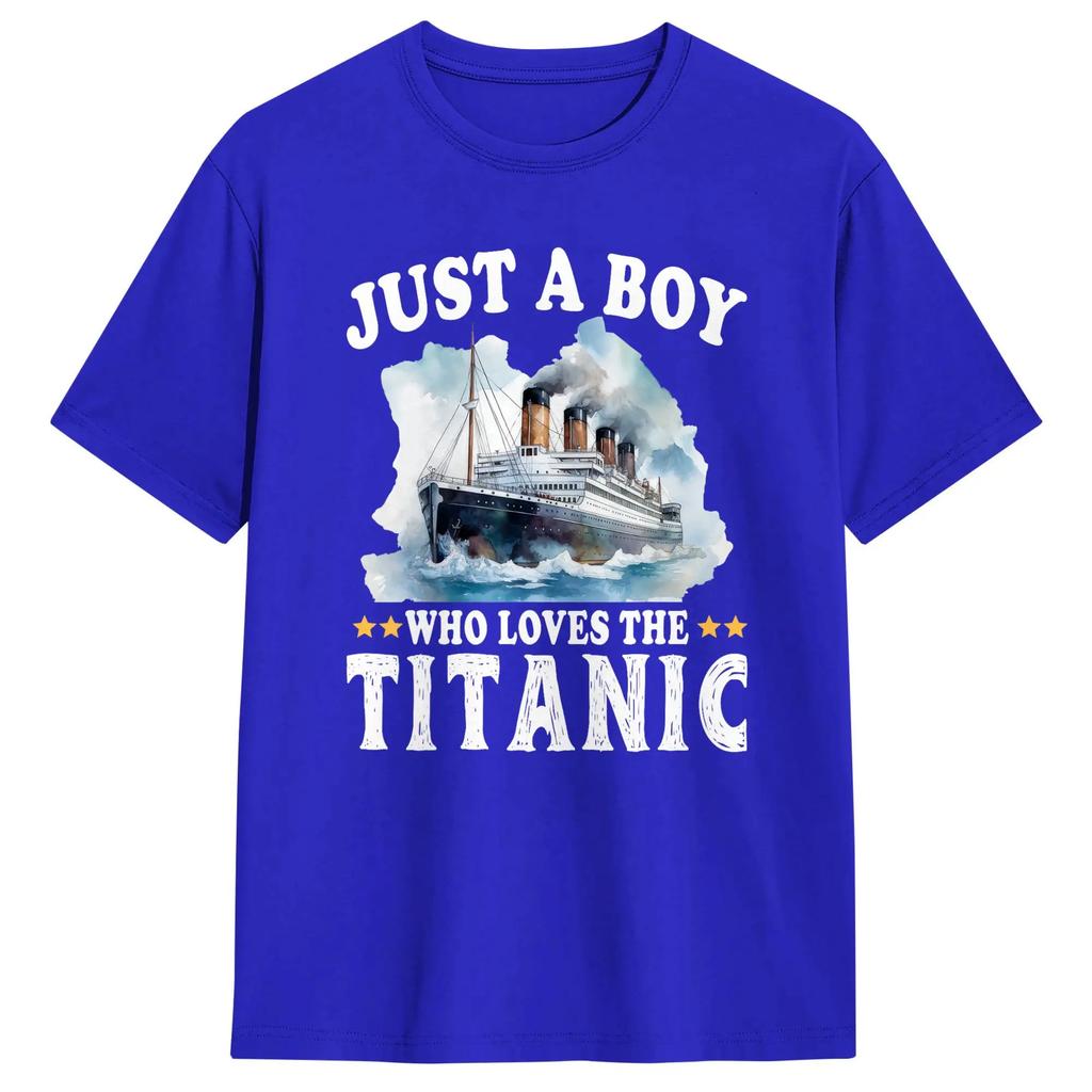 Who Just Love The RMS Titanic Cotton T Shirt For Unisexs Summer Y2K TShirts ONeck Harajuku Tees Oversized Hot Sale Clothing