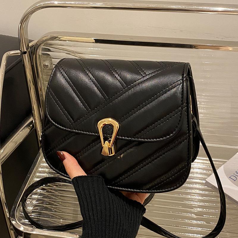 

High-End Messenger Bag Fashion Messenger Bag High-End Niche Design Texture Shoulder Bag чёрный