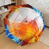 1pc Fireball Lightning Pattern Umbrella Design Automatic Opening and Closing Umbrella, High-quality Travel Umbrella,  C1128002