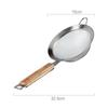 Stainless Steel Strainer Colander Wooden Handle Fine Mesh Skimmer Frying Food Scoop Oil Filter Household Kitchen Utensils
