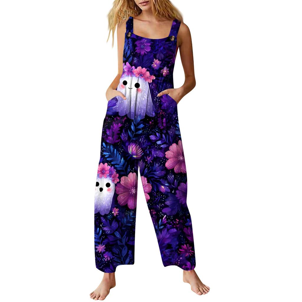 Dámský overal Potištěný Ležérní Volný Overal