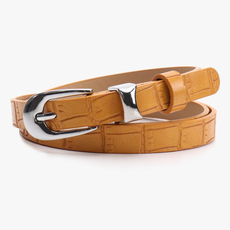 Fashionable High-End Retro-Style Women’s Belt with Stone Texture Trendy Everyday Casual Accessory for Jeans Versatile Belts