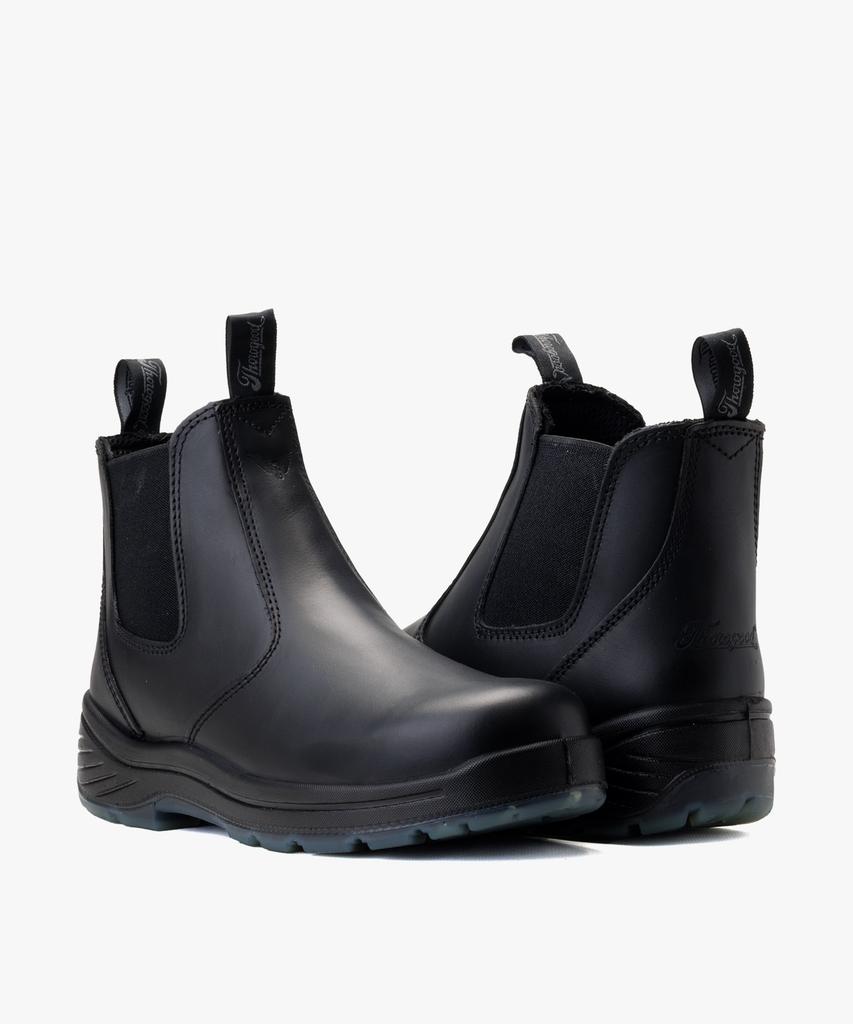 Thorogood Slip-On Work Chelsea Boots 6134 Black