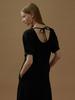 MOAT Back Ribbon Shirring Dress (Mout Black)