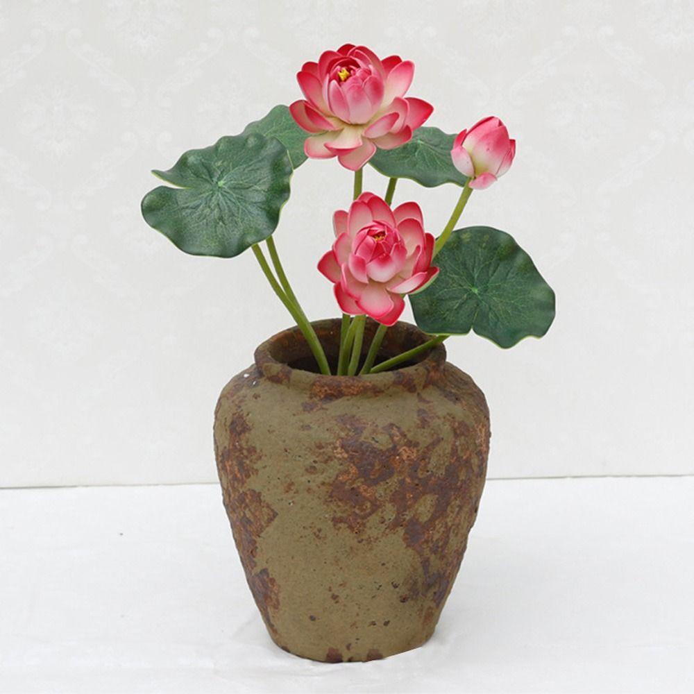 Multicolor Faux Lotus Leaf Flowers Silk Petals Lifelike Water Lily Home Decoration