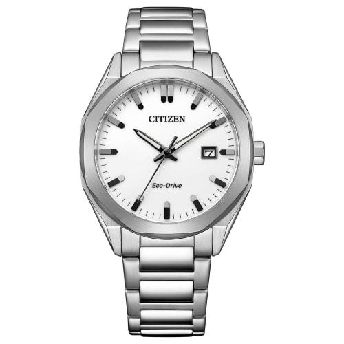 Citizen Hodinky Citizen Collection Photovoltaic Eco-Drive Vodotěsné Octagon White Jednoduché BM7620-83A Pánské Stříbrné