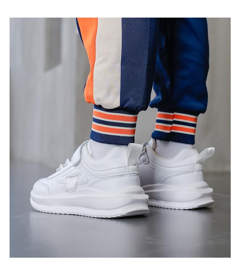 2025 Kinder Weiße Sportschuhe - Ganzjahres Leder Sneaker für Grundschüler