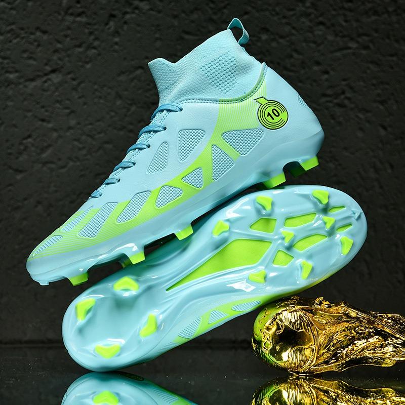 High-top Football Shoes Men's Long Nails and Broken Nails Student Children's Professional Training Shoes Large Size Football Shoes
