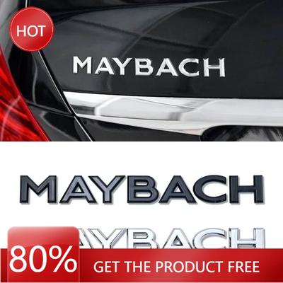 New 80% MAYBACH Letter Badge Car Stickers for Mercedes Benz MAYBACH V12 S400L S600 Rear Trunk Logo Modified Accessories Decorat