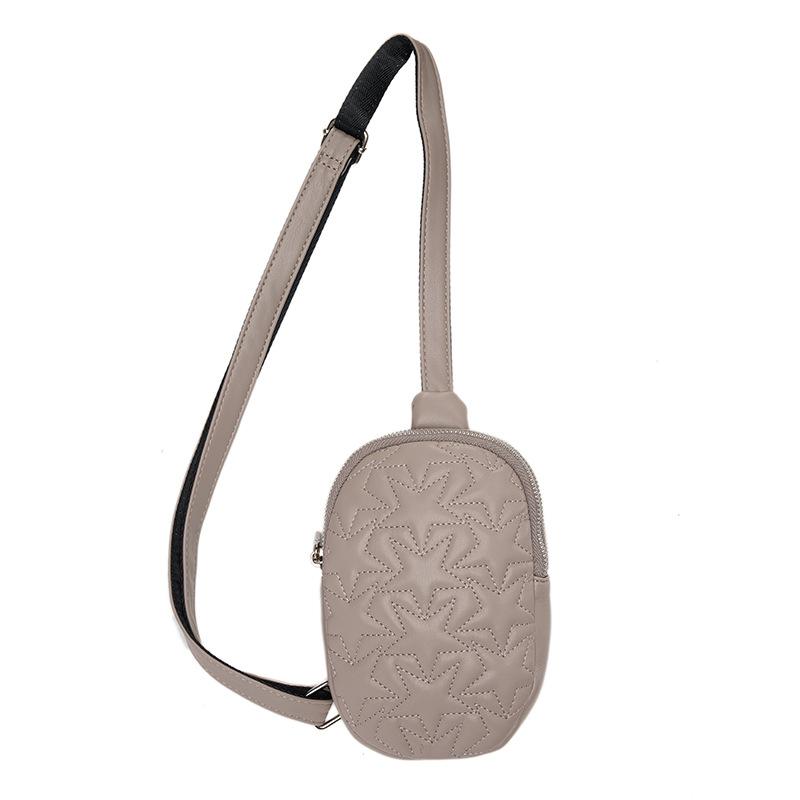 Crossbody Sports Chest Bag Women Pentagram Outdoor Riding Hiking Lightweight Waterproof PU Multifunctional Bag
