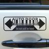 Electric Door Warning Sticker for Business Vans: Compatible with GL8, Odyssey, Elysion, VITO, Toyota Sienna