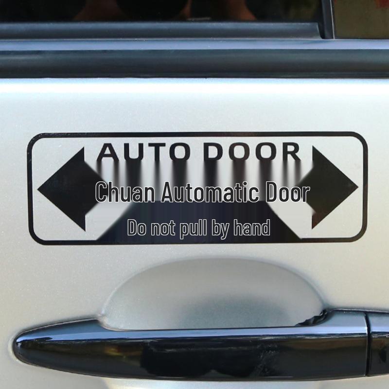 Electric Door Warning Sticker for Business Vans: Compatible with GL8, Odyssey, Elysion, VITO, Toyota Sienna