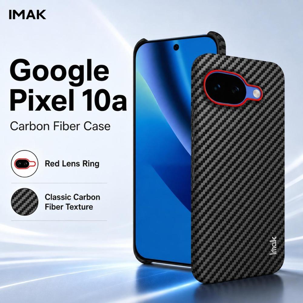 Case For Google Pixel 10a PC Hard Back Cover Anti Fingerprint Carbon Fiber CA0025