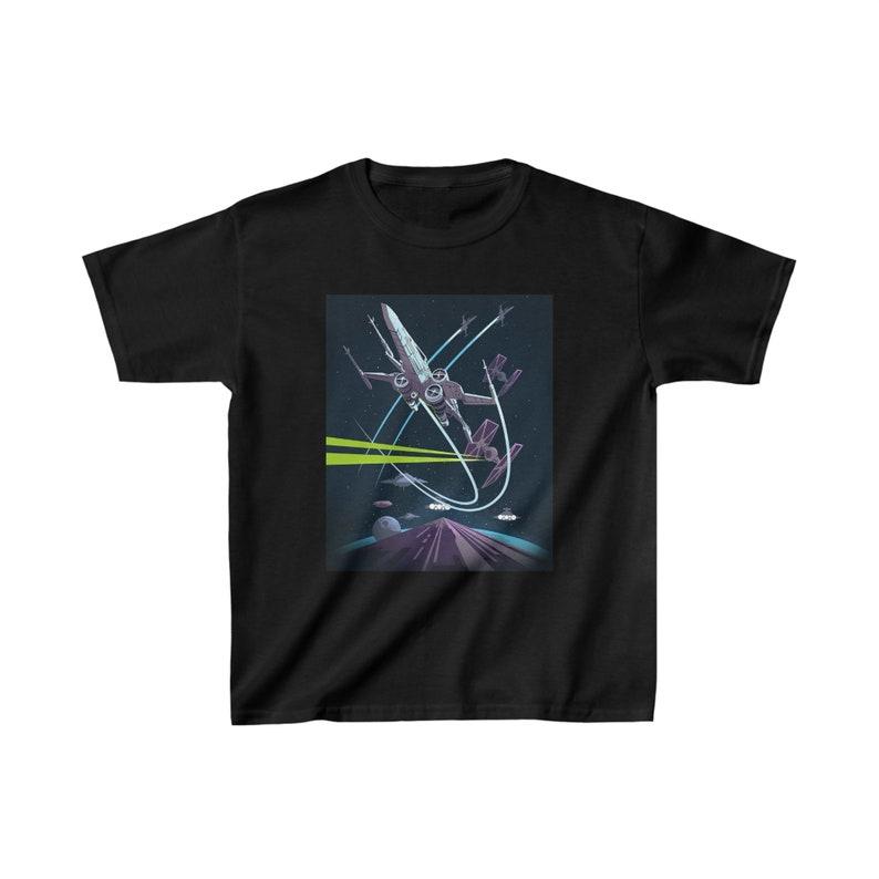 Star Wars Kids Cotton T-Shirts - X-Wing & TIE Fighter Battle 100