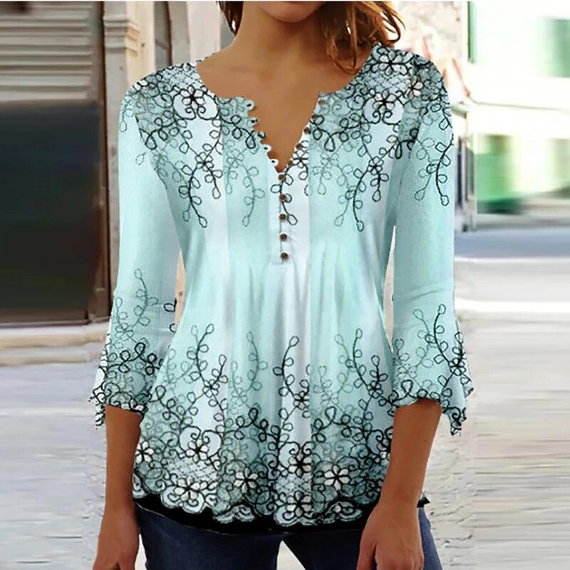 Camisa de Encaje Vintage para mujer, camisetas de manga larga de Color liso, camisetas informales para mujer, camiseta holgada a la moda, Jersey Sexy 2022