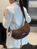 Kleine Tasche aus Wildlederimitat mit Tiermuster und Reißverschluss für den lässigen Alltag