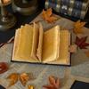 200 -Page Fox Leather Grimoire | Handmade Spell Book of Shadows, Vintage Deckle Paper Journal, Unique Fox Gift for Him and Her