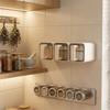 No Punch Spice Storage Rack Wall-Mounted Kitchen Seasoning Jar Easy Installation Salt Jars  Cooking