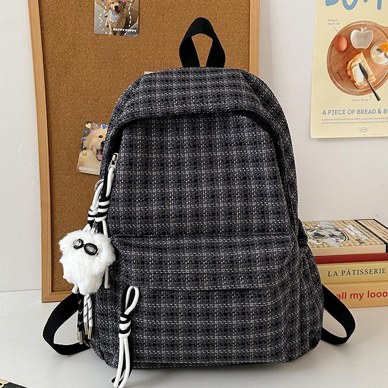 Children's Schoolbags Elementary School Students Junior High School Students Plaid Backpacks