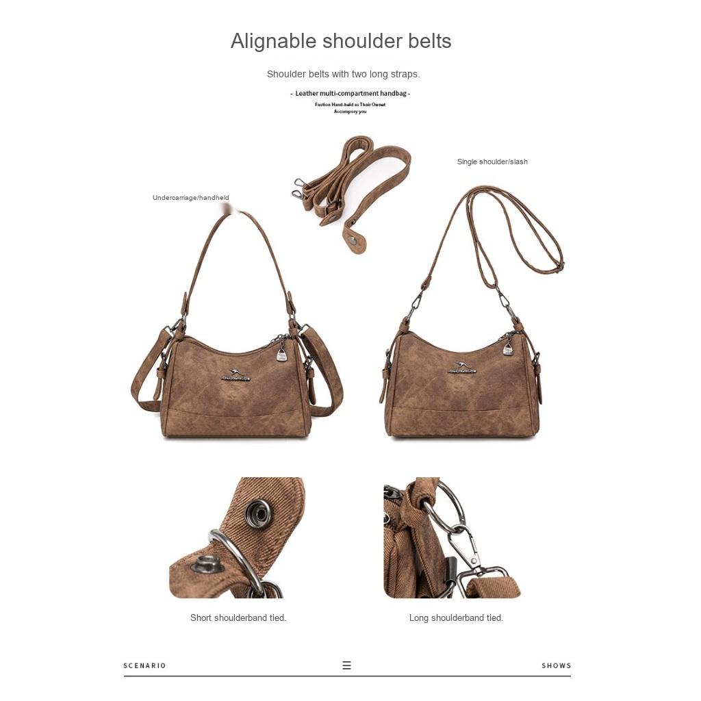 Xeie Thuk Shoulder Crossbody Handbag Women PU Adjustable Strap Daily Commute