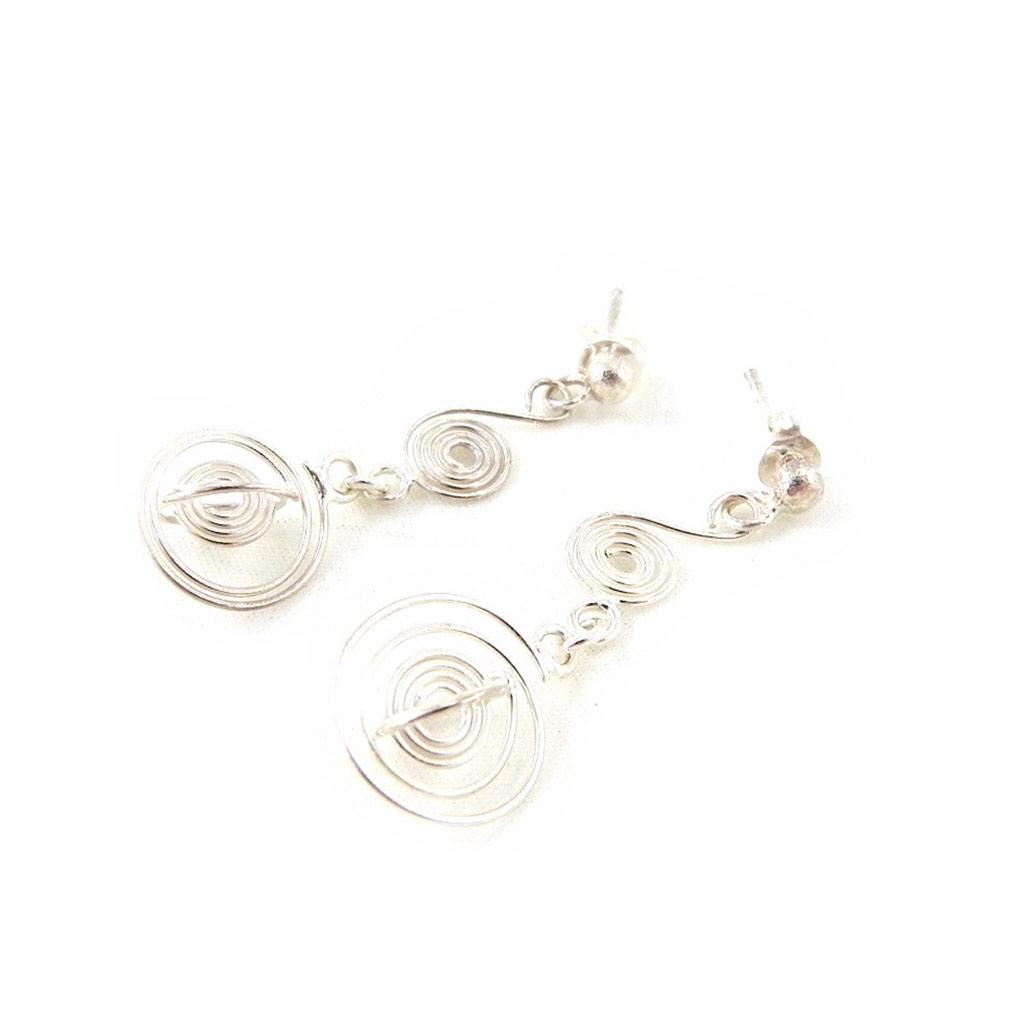 Les Trésors De Lily [C4763] - Ασημένια Σκουλαρίκια 'Ακροβατικά'