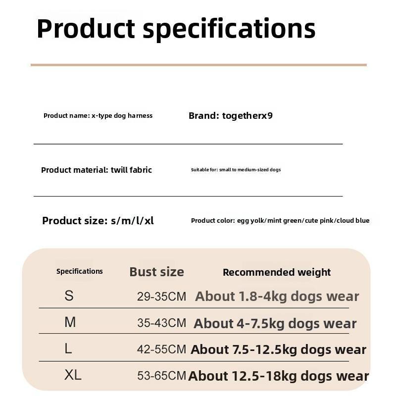 Hundsele och Ryggsele, Hundkoppel, X-formad Icke-kvävande Liten Hundkoppel, Justerbara Husdjursartiklar