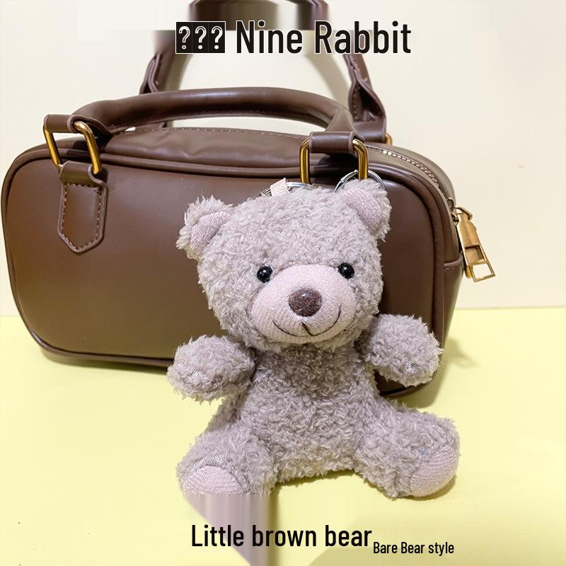 

Little Bear Plush Toy Doll Pendant - Small Figurine Bag Charm 13 cm