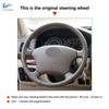 Car Steering Wheel Cover Leather Trim For Toyota Land Cruiser Prado 120 Tacoma 4Runner Hilux Sienna Tundra For Lexus LS400