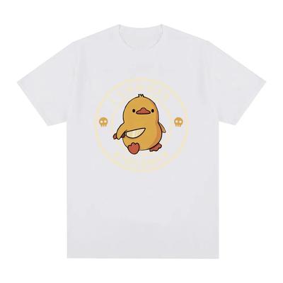 Ein humorvoller und interessanter Slogan-Musterdruck von Enten, ein T-Shirt aus 100 % reiner Baumwolle für Herren-Streetwear
