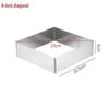 Stainless Steel Square Cake & Mousse Ring, 5cm High, DIY Tiramisu Mold