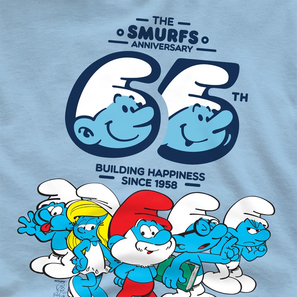 The Smurfs Unisex Adult Group Anniversary T-Shirt