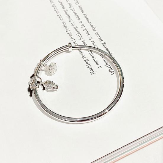 Brățară pentru femei, culoare argintie, reglabilă, delicată, dulce, nonalergică, cadou electroplating Lotus Seedpod, farmec, brățară pentru fete, bijuterii de modă