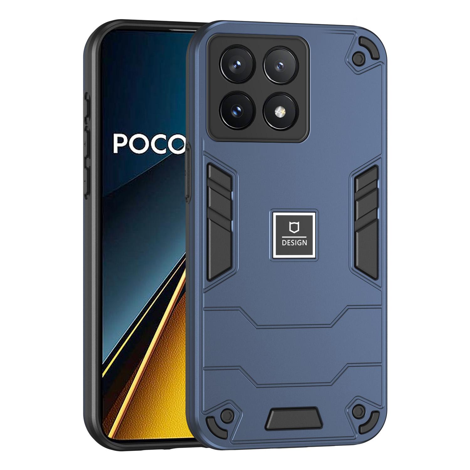 

Для Xiaomi Poco X6 Pro 5G/Redmi K70E 5G Чехол ПК+ТПУ Противоударный Защитный Чехол для Телефона Navy Blue