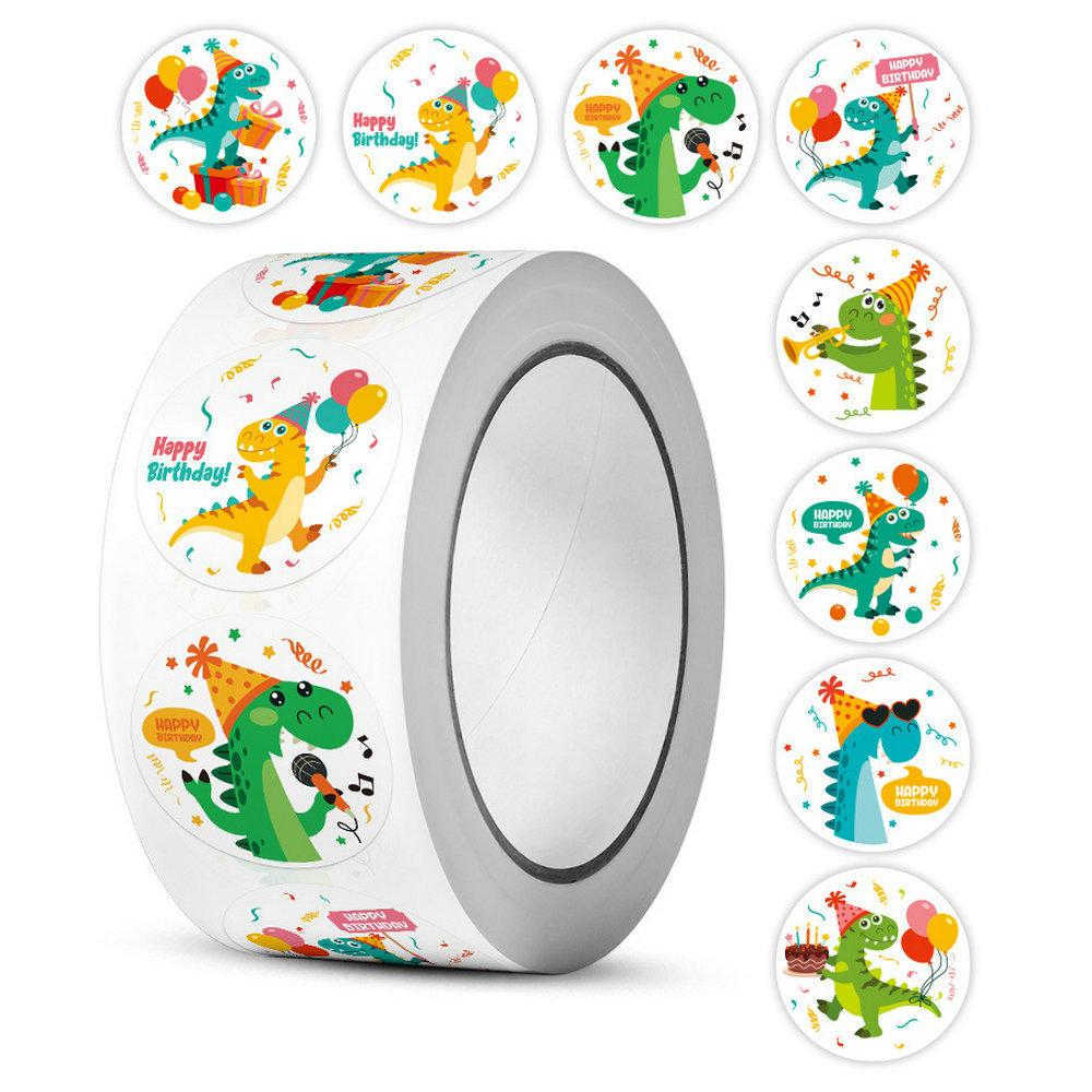 Wholesale Dinosaur Animal Kids Camaraderie School Teacher Gift Reward Stickers Party Fun Cute Self-Adhesive Labels 50-500Pcs
