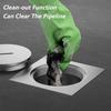 Square Floor Clean Out with Cleaning Port 75/110 Plug Drainage Port 304 Stainless Steel Shower Floor Drain Ground Drainage