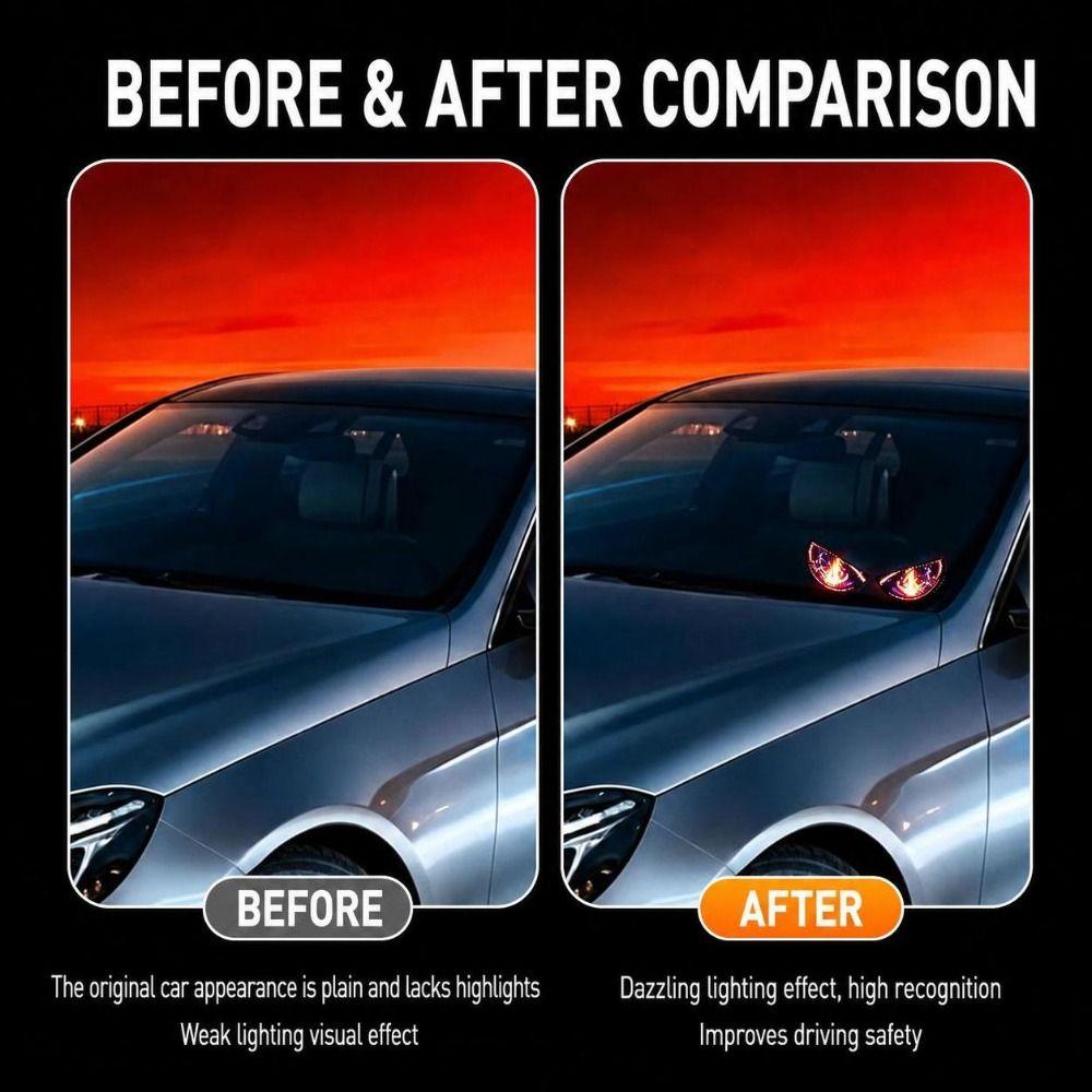 Vibration Lights on Solar LED Car Light Wireless Car Atmosphere Light  Vehicle Safety Alert