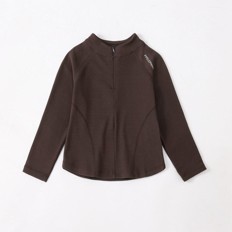 Children's 2025 Spring/Autumn Boys' Solid Round Neck Sweatshirt & Girls' Fashionable Korean-Style Shirt