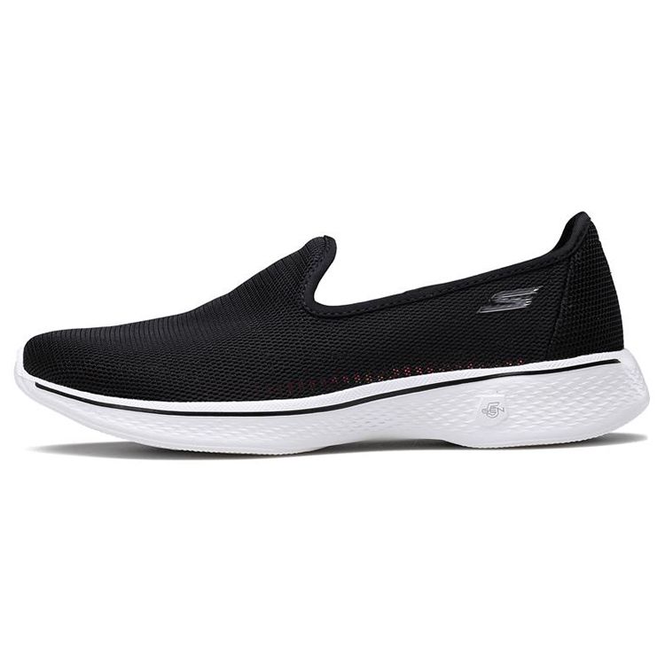 Skechers Go Walk 4 Low Top Sports Casual Slip-On Women sneaker Black White 14906-BKW 35.5
