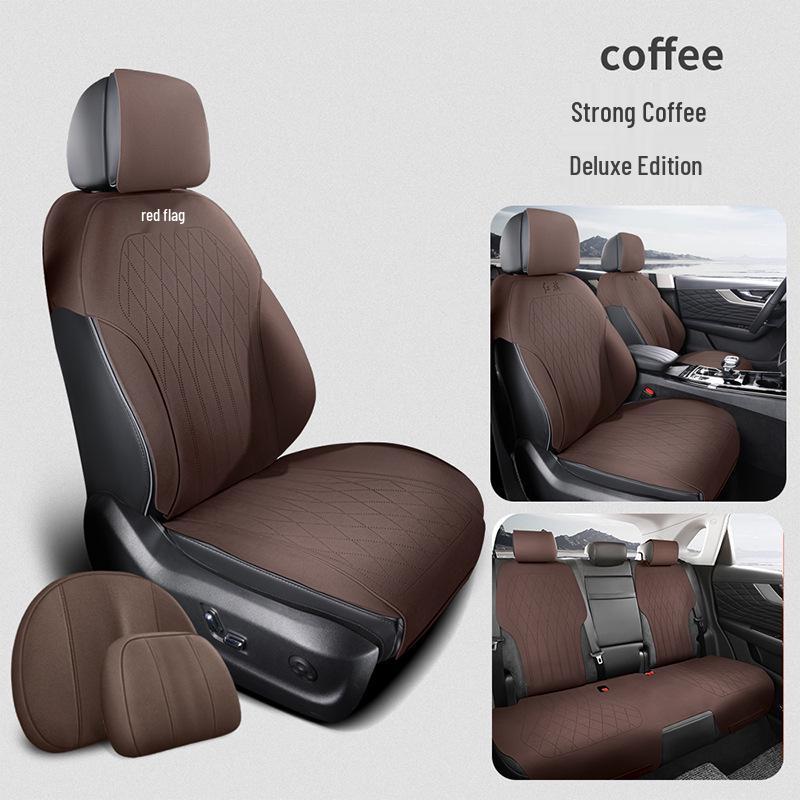 Hongqi HS5 All-Season Car Seat Cover Set - Universal Semi-Enclosed Suede Design