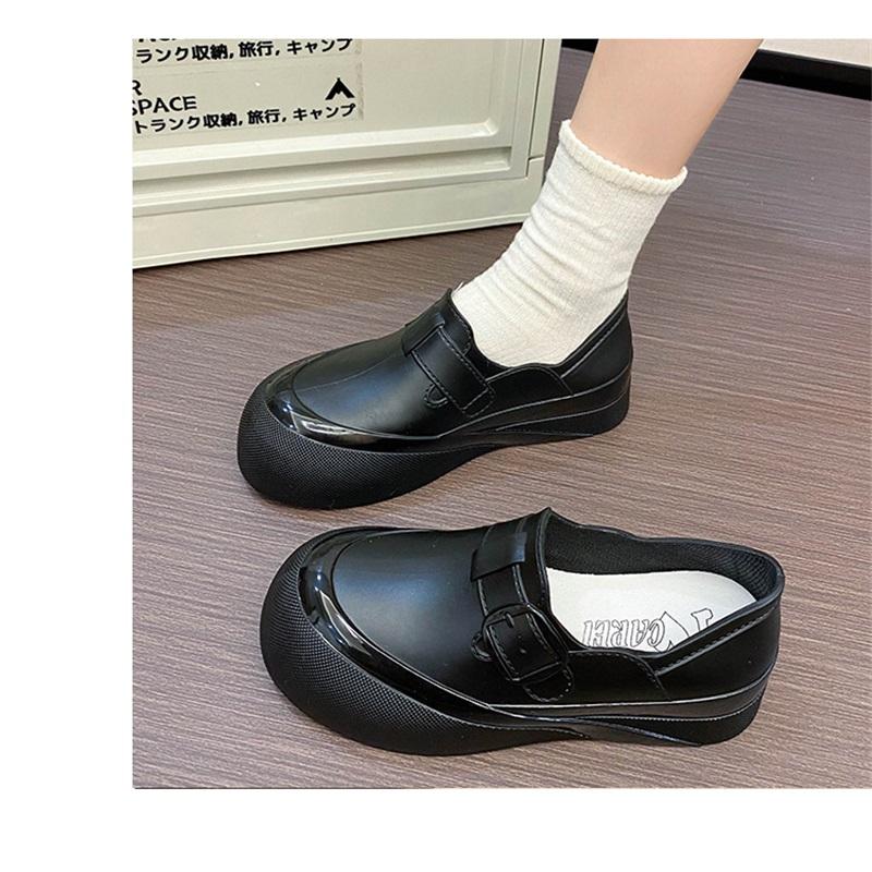 Female Fashion Outdoor Waterproof Anti Slip Thick Soled Wear Resistant Short Tube Rain Shoes Rubber Shoes