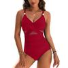2025 New Swimsuit Women's Sense One-piece Swimsuit Solid Color Swimsuit Bikini