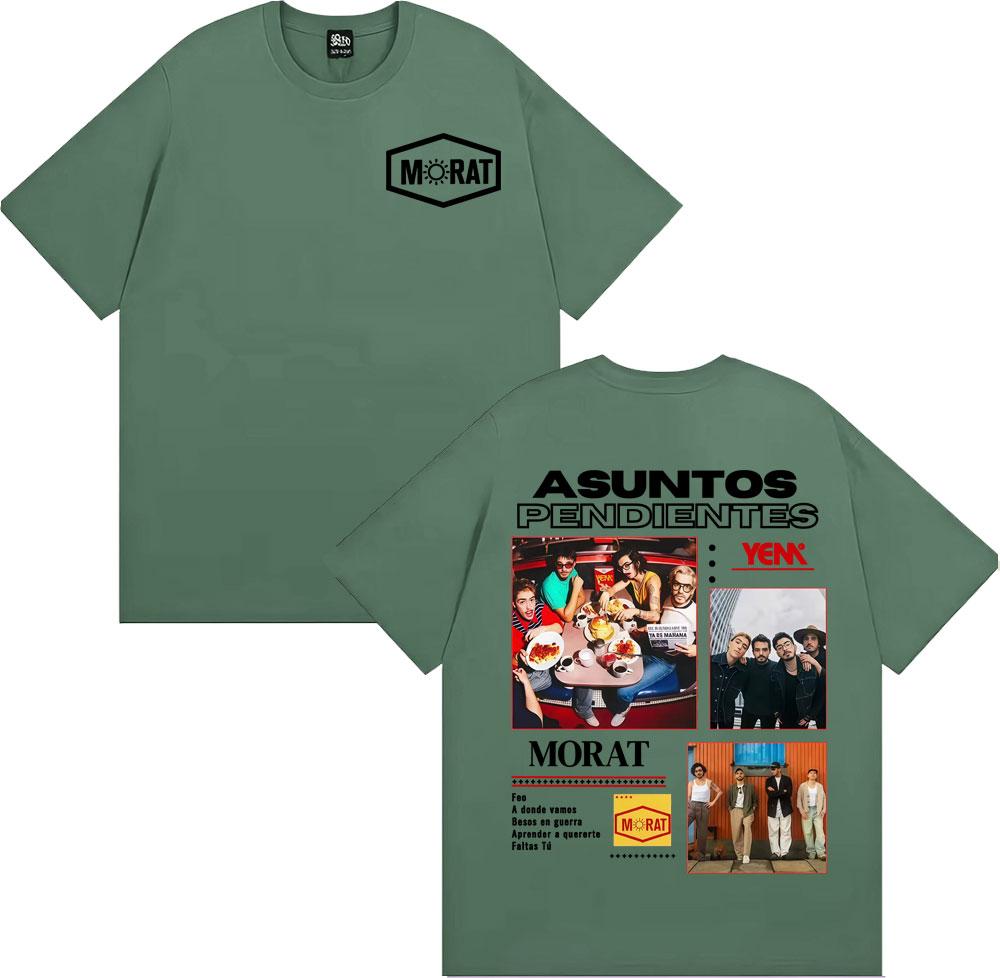 

Morat Band Asuntos Pendientes 2025 Tour Tshirts Men Women Harajuku Hip Hop Punk Rock T Shirt Cotton Casual Short Sleeve Tshirt 3XL