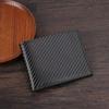 Men's Large Capacity Carbon Fiber Wallet: Simple Style with Multiple Card Slots and Coin Slot, Two-Fold Design