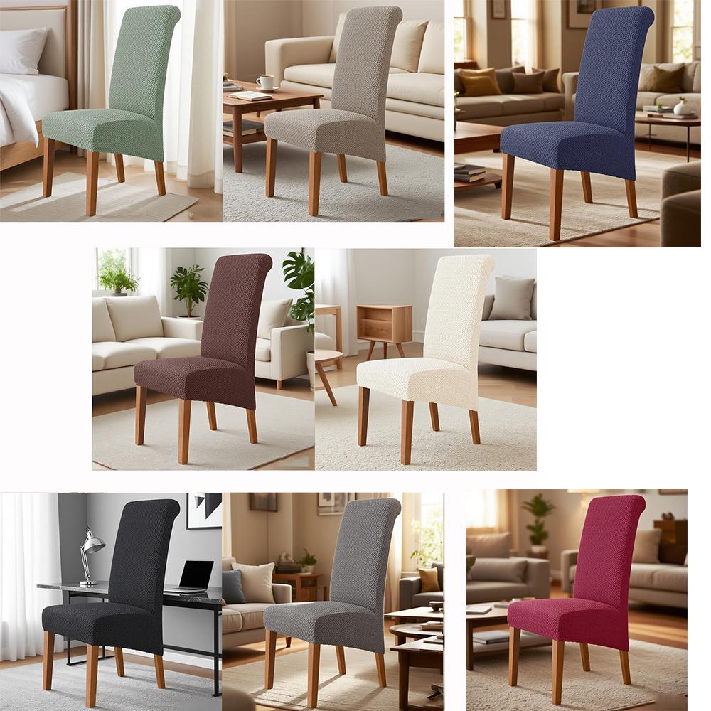 Xl Jacquard Chair Covers For Dining Room Elastic Stretch Chair Slipcover
