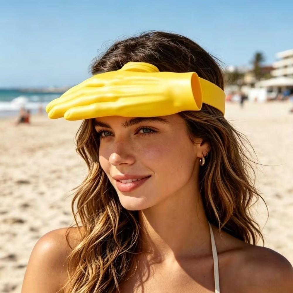 Parasole Regolabile per Mano Visiera Solare a Mano Cappello Visiera Solare Divertente a Forma di Mano Festa in Spiaggia